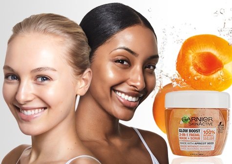 Get your glow on with Glow Boost 2-in-1 Facial Mask + Scrub